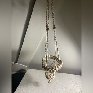 Small seashell plant hanger Boho decor